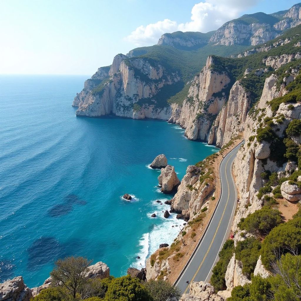 Ruta panorámica cerca de Mar del Plata