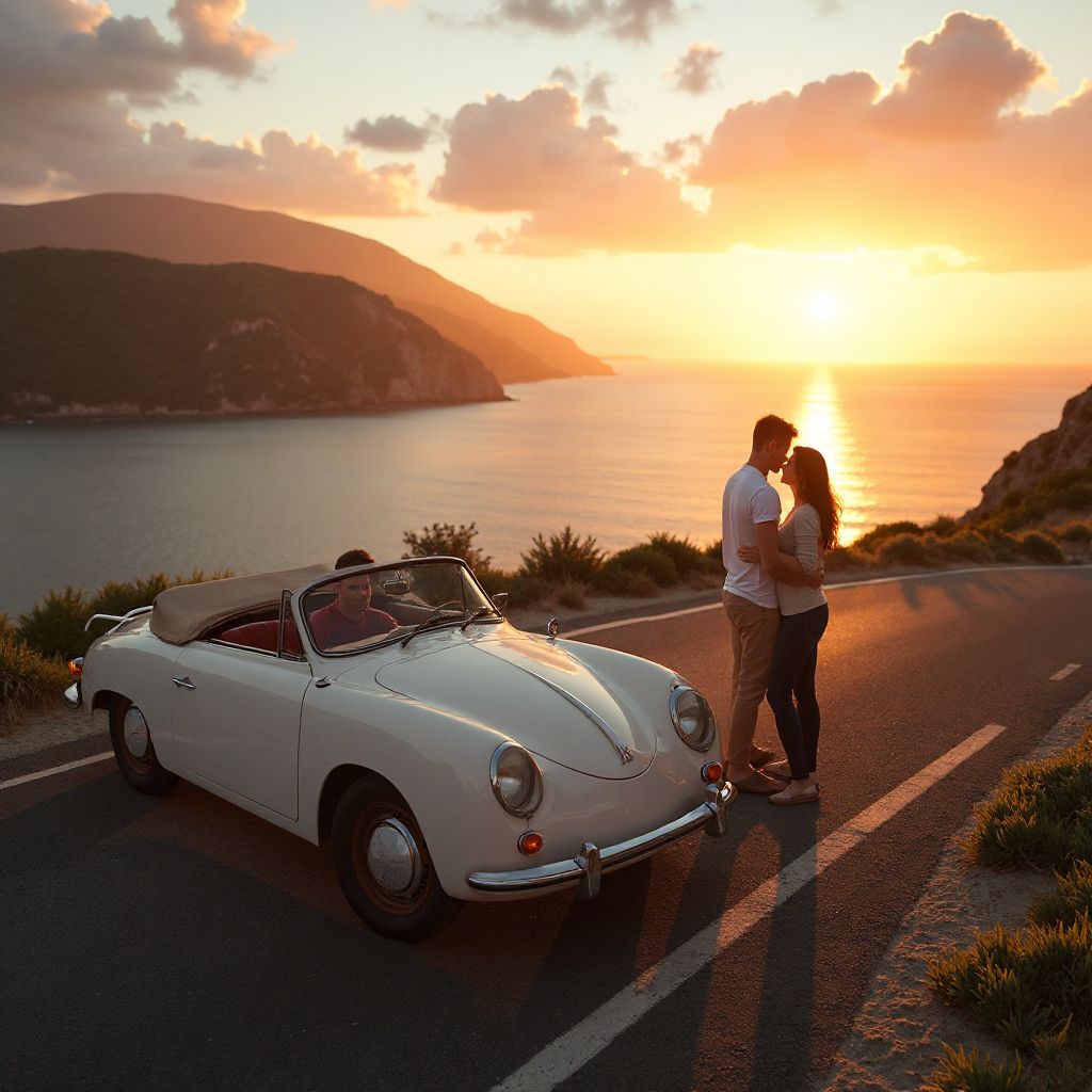 Pareja recorriendo rutas panorámicas